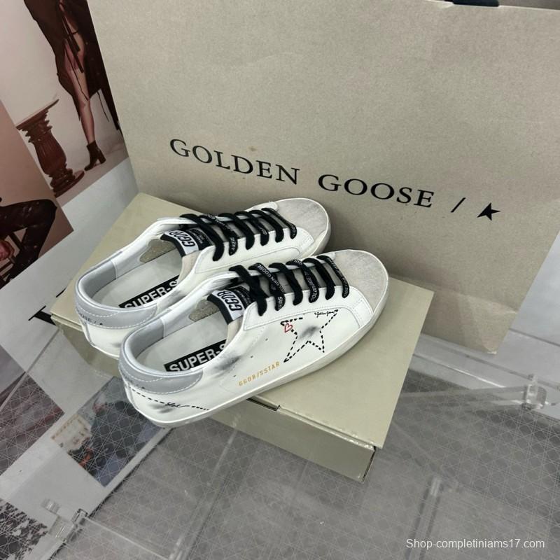 2025 Unisex GGDB White Black Suede Leather Sneakers MJ00260