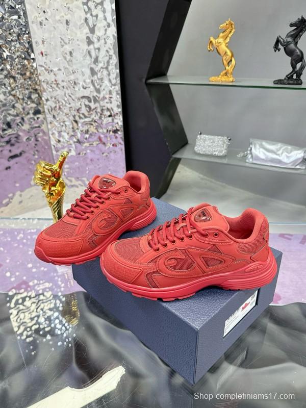 2024 Unisex Dior Red Mesh Technology Fabric B30 Sneakers Collaboration MJ00330