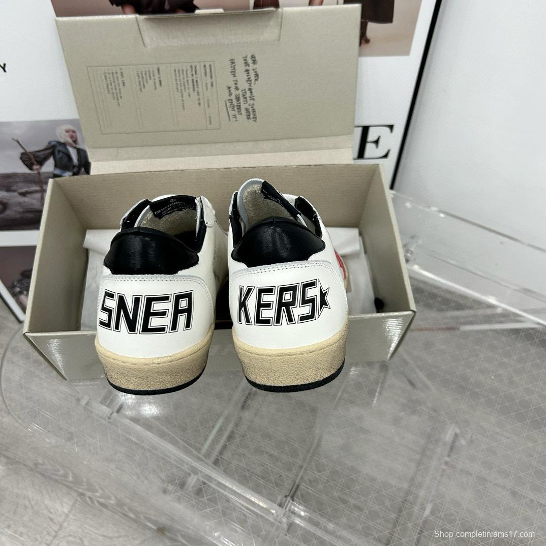 2024 Unisex GGDB White Red Leather Low Top Sneakers MJ00260