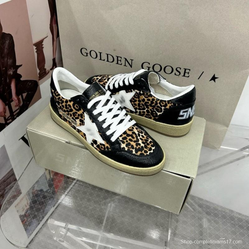 2024 Unisex GGDB Leopard Black White Leather Suede Low Top Sneakers MJ00260