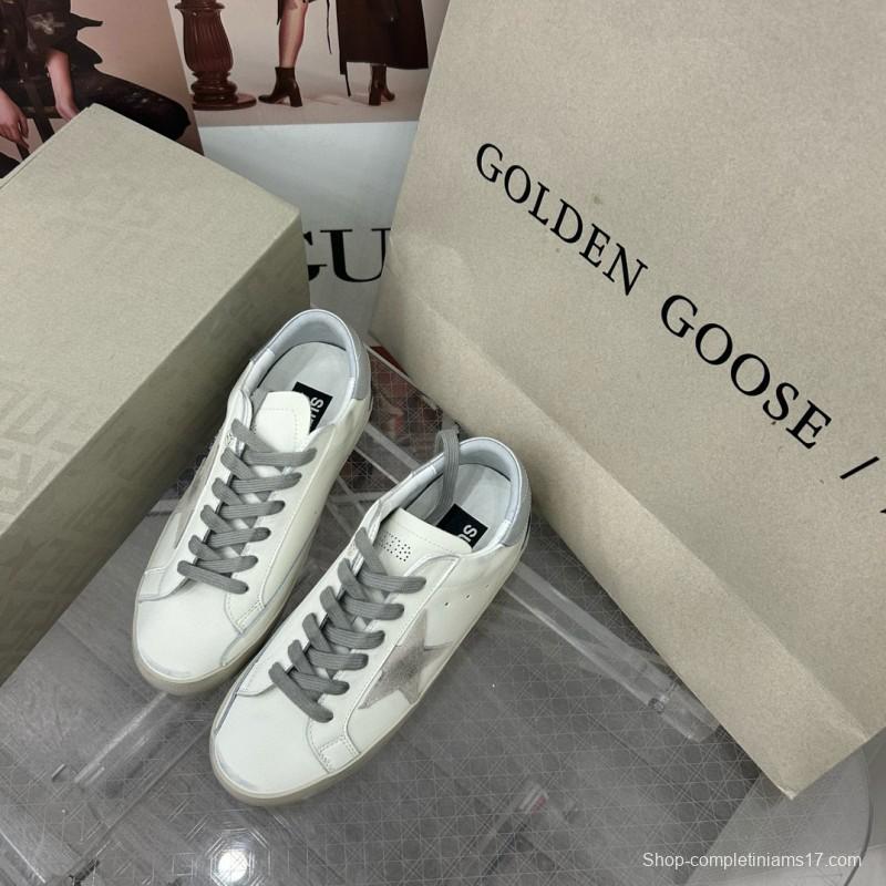 2025 Unisex GGDB White Grey Leather Sneakers