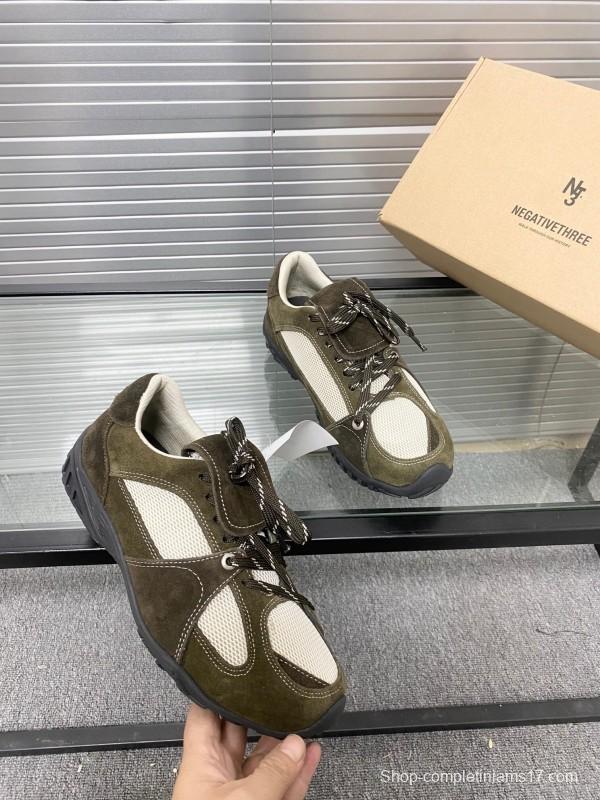 2025 Unisex Puma Brown White Silk Oxford Leather Sneakers KFY00280