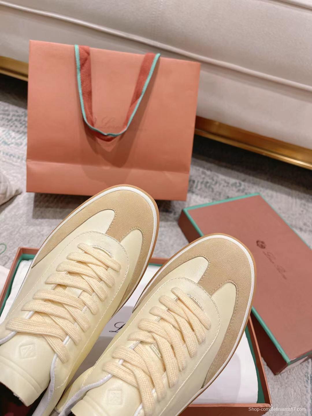 2025 Unisex Le Parmentier Cream Beige Suede Leather Sneakers LY00320(F)/LY00330(M)