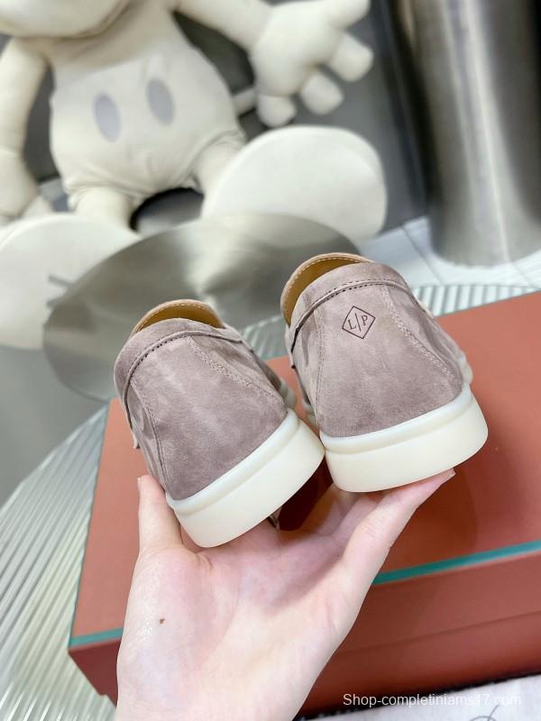 2024 Unisex Le Parmentier Beige Suede Loafers MJ00270
