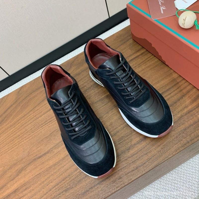 2025 Unisex Le Parmentier Black Brown Suede Leather Sneakers LY