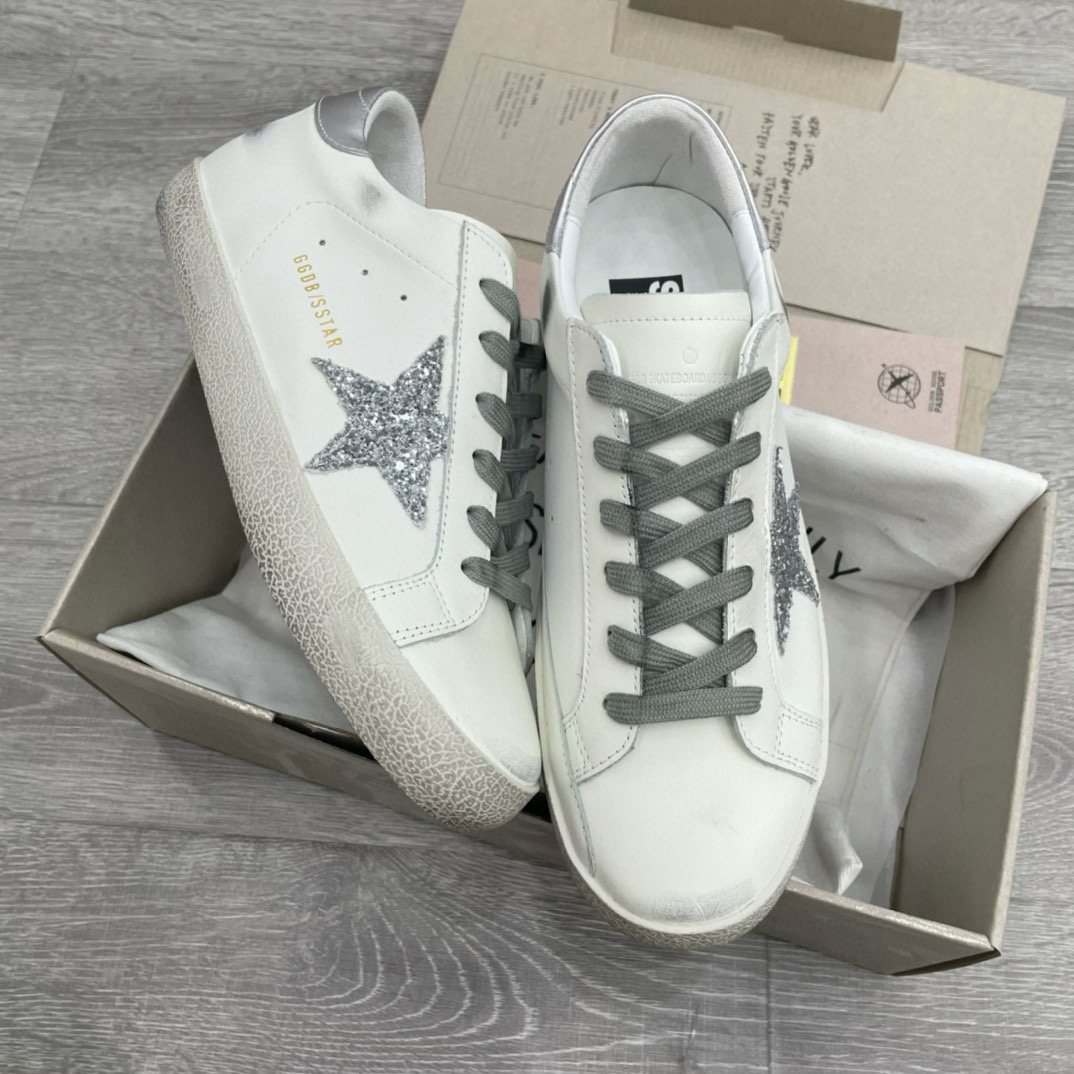 2025 Men GGDB White Grey Leather Sneakers SUPER STAR