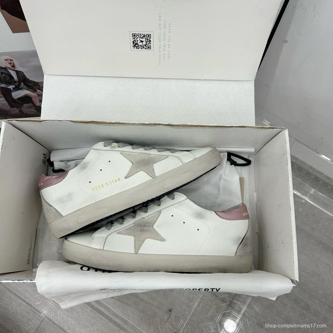 2025 Women GGDB White Grey Pink Leather Suede Sneakers