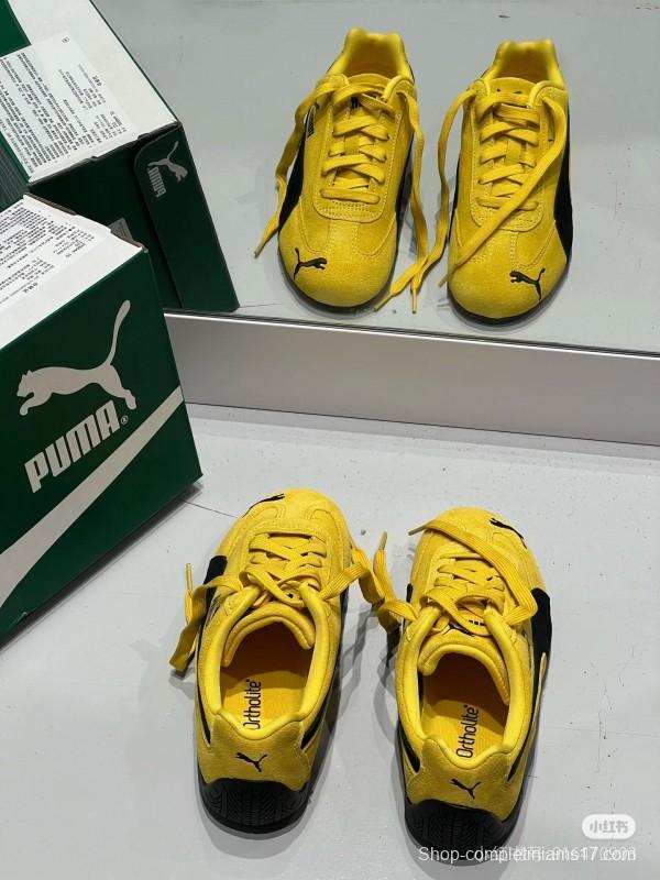 2025 Women Puma Yellow Suede Sneakers KFY00260