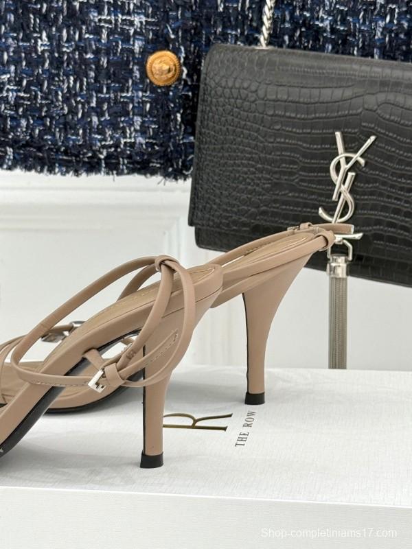 2025 Women Yves Saint Laurent Beige Leather Sandals KFY00270