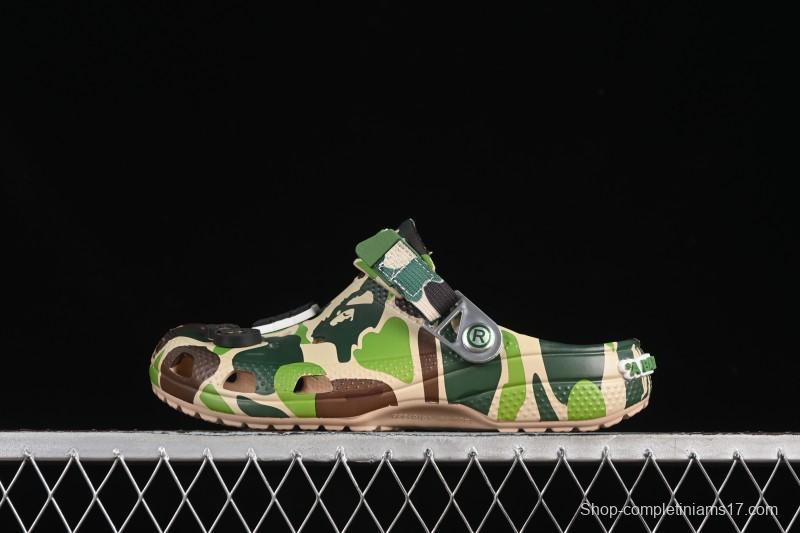 Bape x Crocs Classic Clog Camouflage Print Comfortable Versatile Clog - B.D4