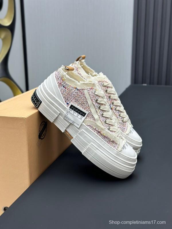 2025 Unisex XVESSEL White Canvas Plimsolls Vulcanized AS00260