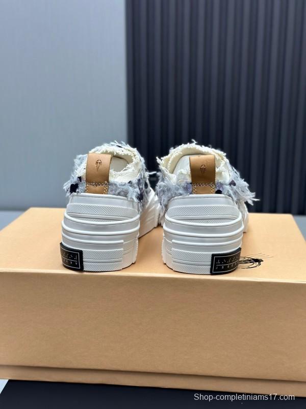 2025 Unisex XVESSEL White Canvas Plimsolls Vulcanization AS00260