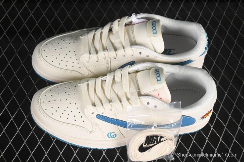 Nike Travis Scott x Fragment Design x Air Jordan 1 Low OG SP AJ1 Low Top Casual Sneakers - ZH2598-165