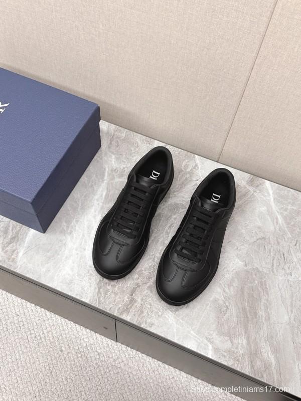 2025 Men Dior Black Leather Sneakers KFY00300