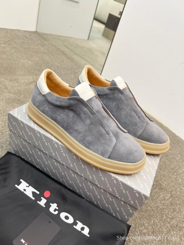 Kiton Men's Four Seasons Classic Casual Slip-On Loafer - AS00320