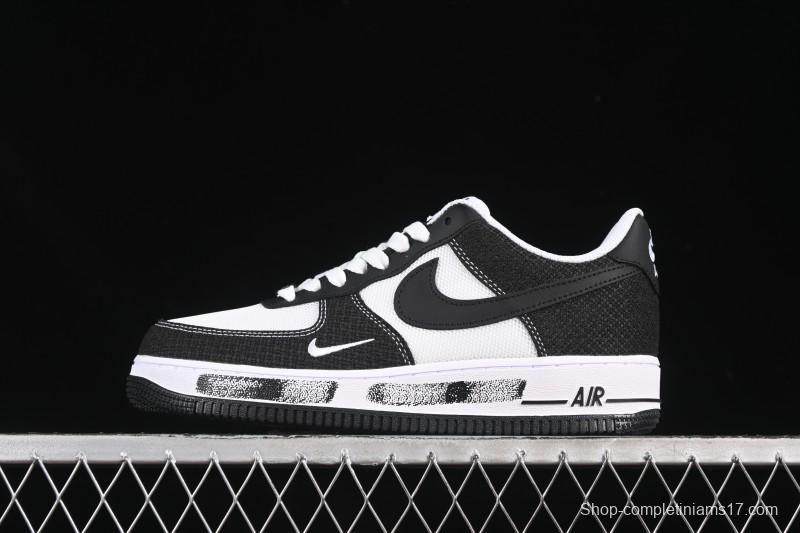 Nike Air Force 1'07 Low Custom Denim Swoosh Casual Sneakers - ZH0316-091