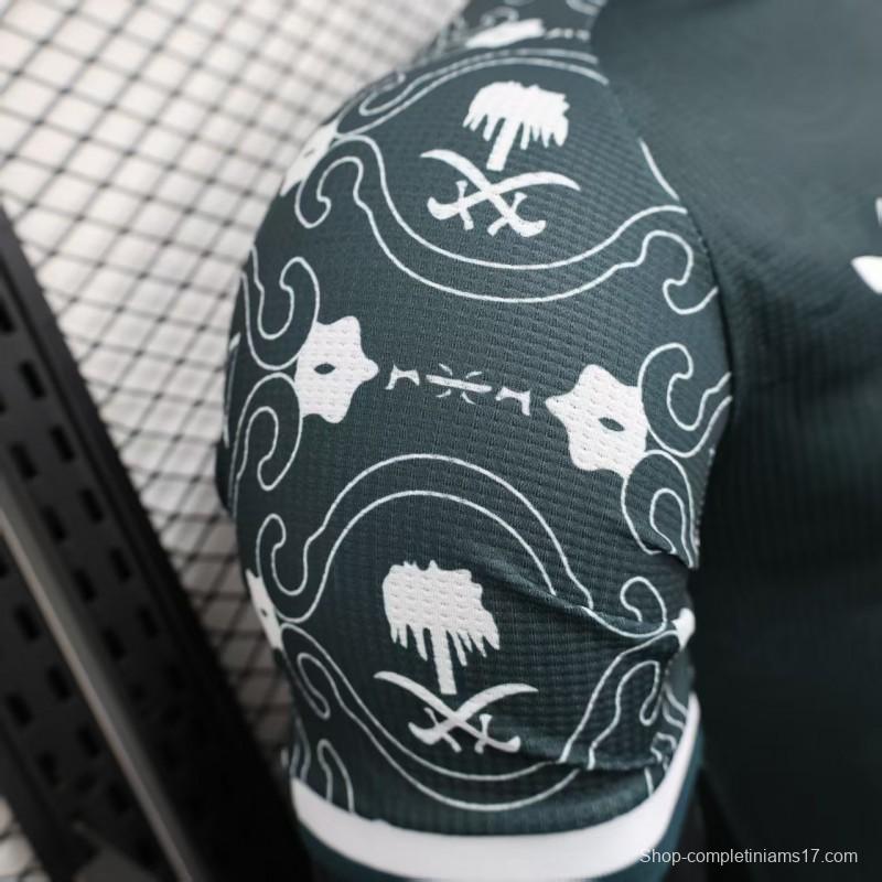 Player Version 25/26 Al-Ahli Saudi Dark Green with Traditional Arabic Pattern Jersey