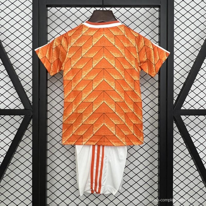 Retro 1988 Kids Netherlands Home Size 16-28 Jersey