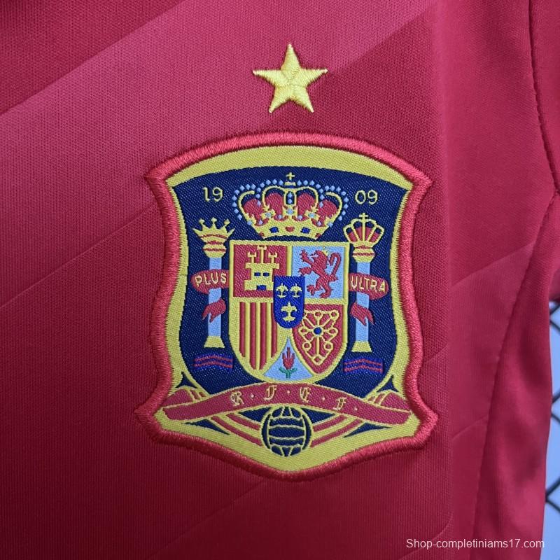 Retro 2012 Kids Spain Home Size 16-28 Jersey