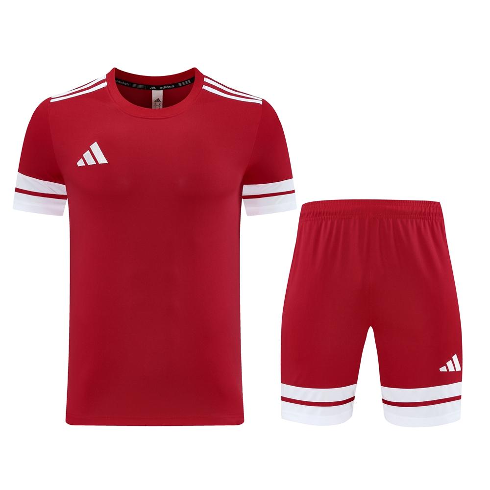 2025 Adidas Red Short Sleeve Jersey+Shorts