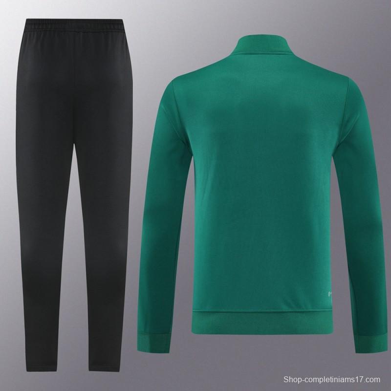 2025 Adidas Green/Black Full Zipper Jacket +Long Pants