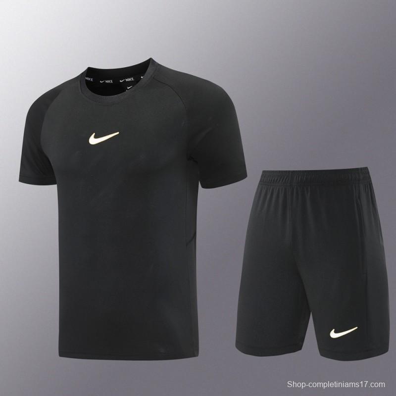 25/26 Nike Black Short Sleeve Jersey+Shorts