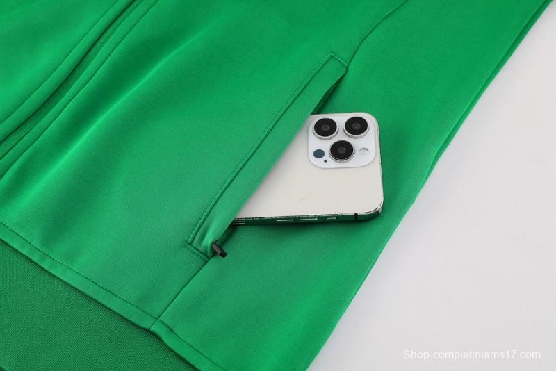 2025 NIKE Green Full Zipper Jacket +Long Pants