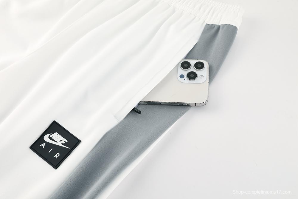 2025 NIKE WHITE/Grey Full Zipper Jacket +Long Pants