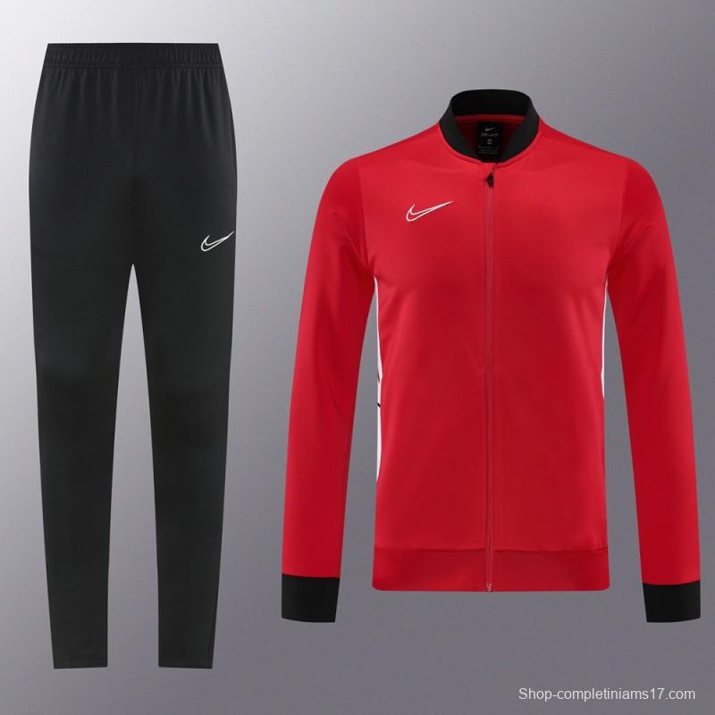 2025 NIKE Red Full Zipper Jacket + Long Pants