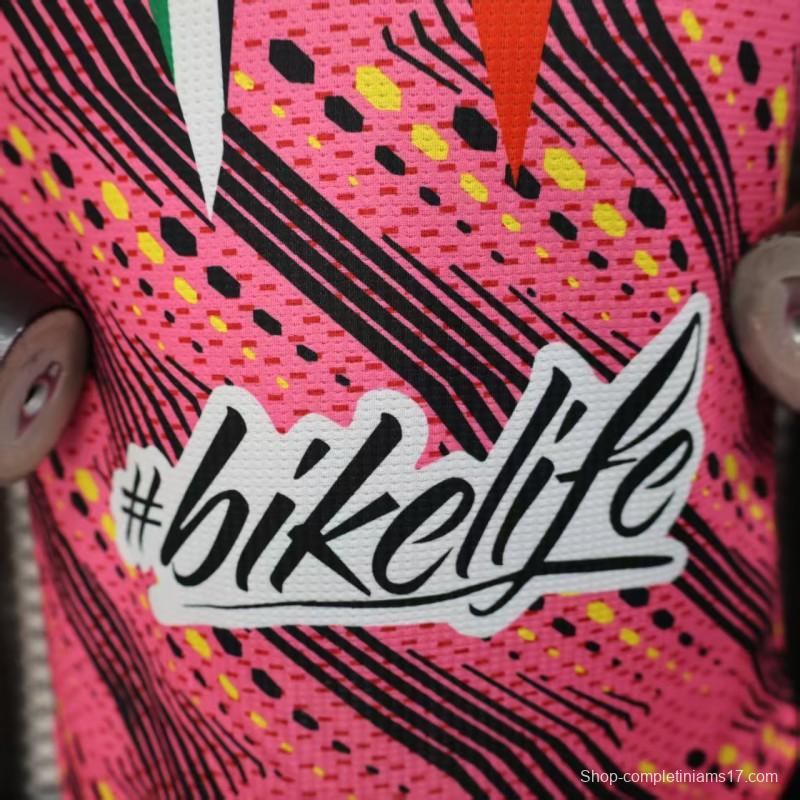 Player Version 25/26 Palestine Pink with Geometric Wave Pattern Jersey