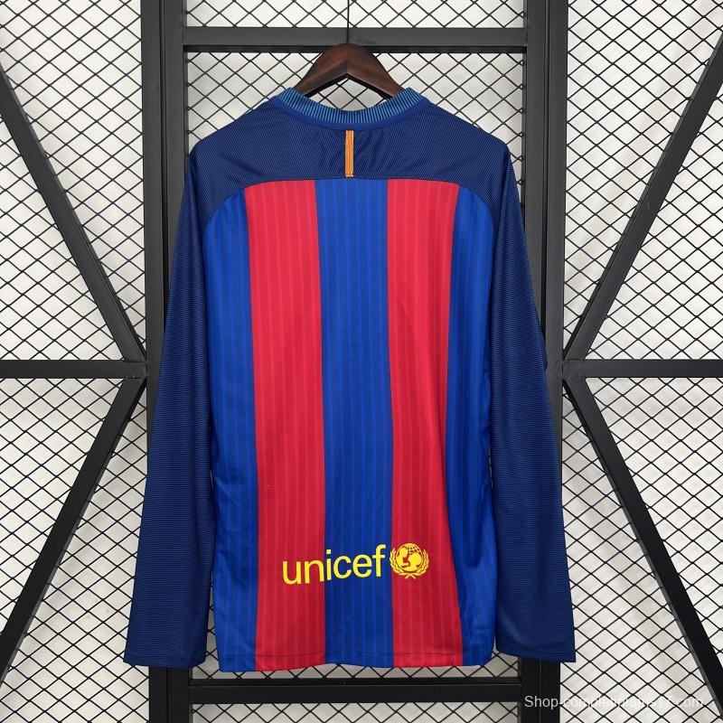 14/15 Retro Long Sleeve Barcelona Home Jersey