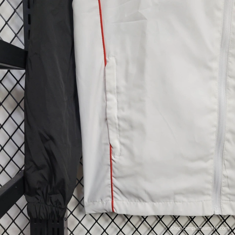 25/26 Manchester United Jacket White Windbreaker