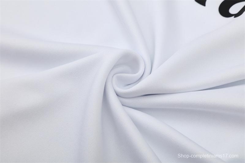 Retro 13/14 Real Madrid White Half Zipper Jacket