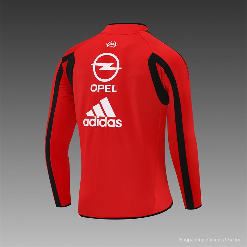 Retro 05/06 AC Milan Red Half Zipper Jacket