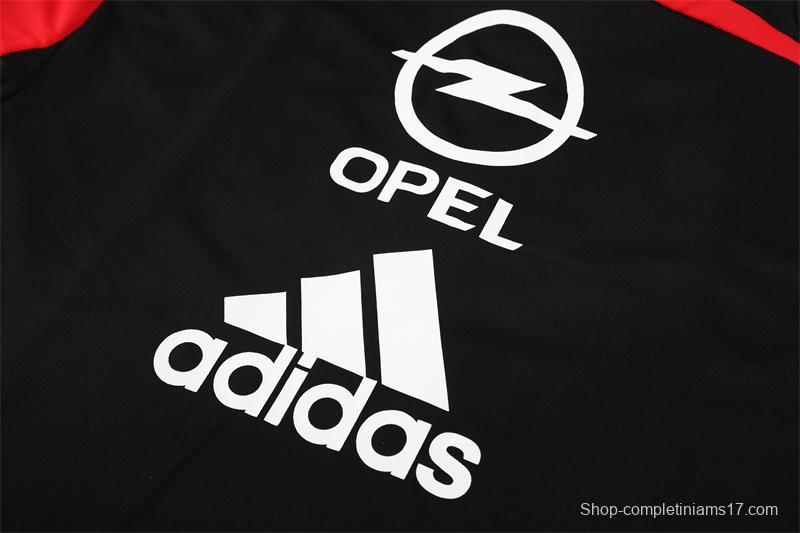 Retro 04/05 AC Milan Black Half Zipper Jacket+Long Pants