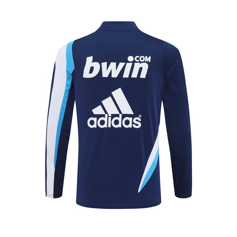 Retro 09/10 Real Madrid Royal Blue Half Zipper Jacket