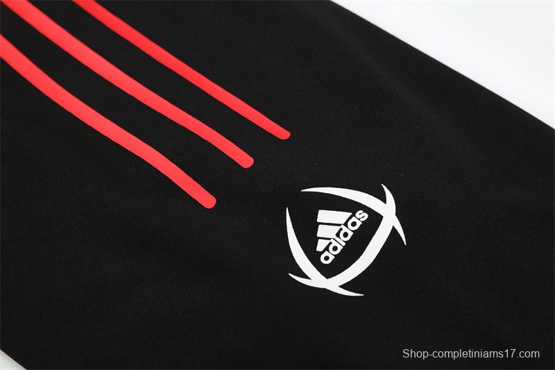 Retro 04/05 AC Milan Black Half Zipper Jacket+Long Pants