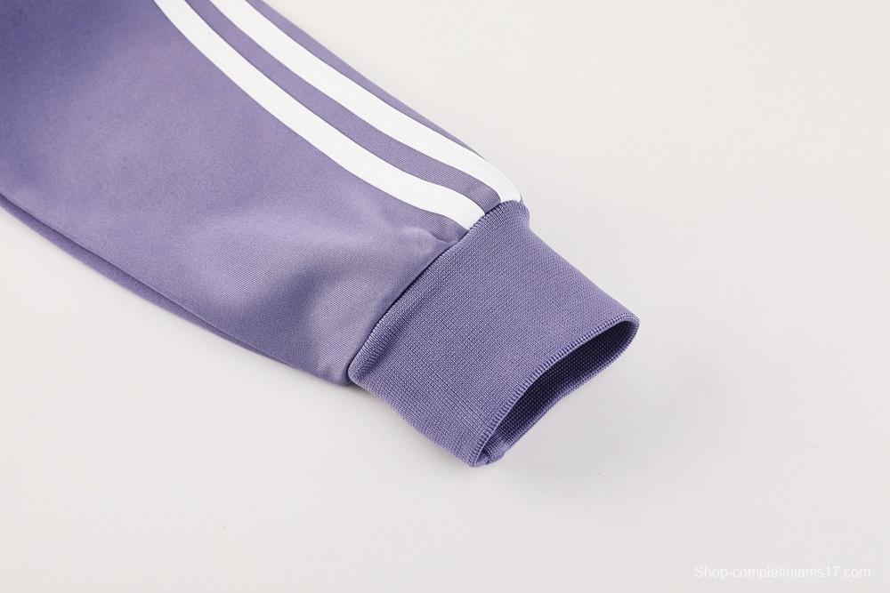 2025 Adidas Purple Full Zipper Jacket + Long Pants