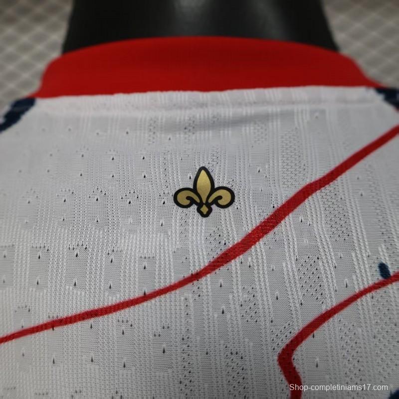 Player Version 25/26 PSG/Paris Saint-Germain White with Abstract Art Pattern Jersey