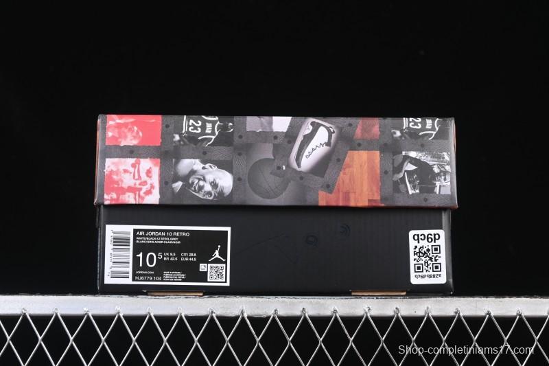 Nike Air Jordan 10 Retro Light Steel Grey Basketball Shoes - HJ6779-104