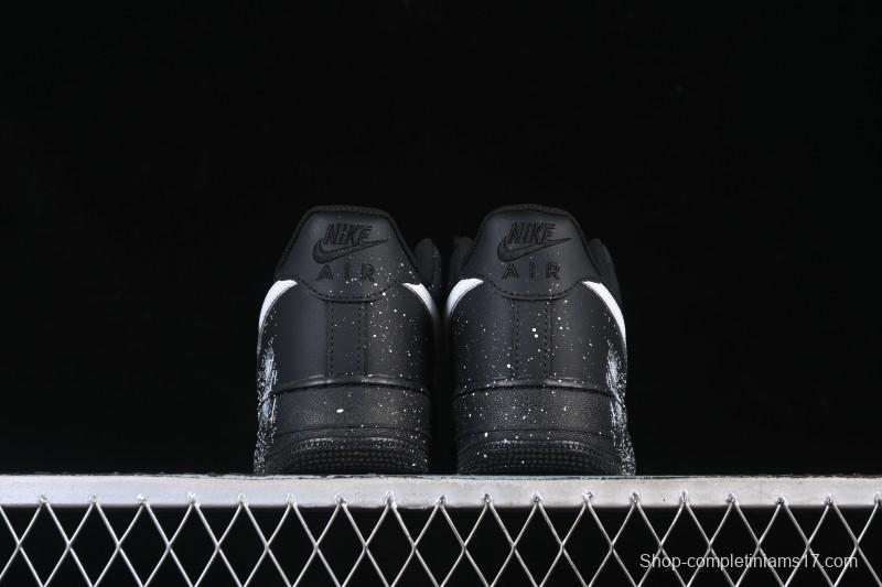 Nike Air Force 1'07 Low Two-Dimensional Theme Black Space Casual Sneakers - ZH0316-101