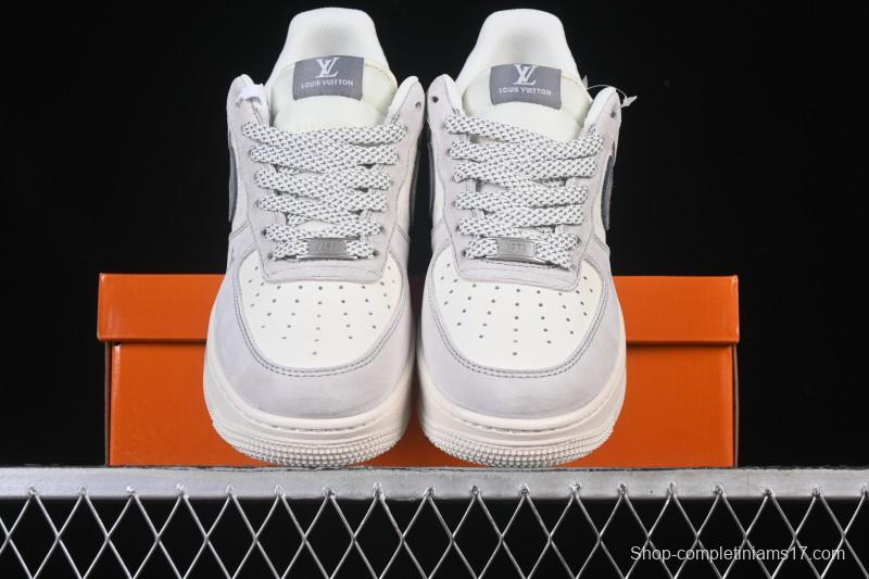 Nike Air Force 1'07 Low LV Collaboration Dual-Tone Gray Graffiti Casual Sneakers - CX5050-Y07