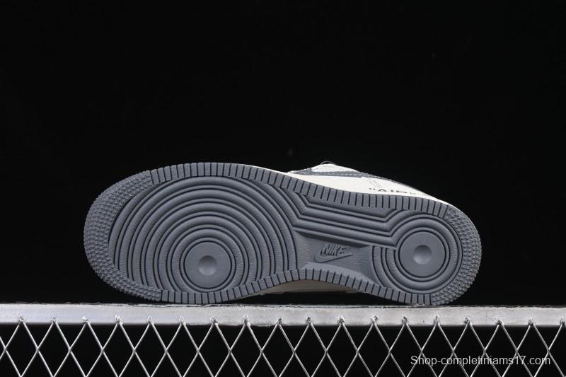 Nike Air Force 1 '07 Low LV Collaboration Beige Black Woven Label Casual Sneakers - CX5050-Y08