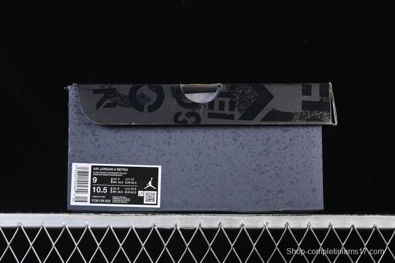 Nike Air Jordan 4 Retro Basketball Shoes with Fear Pack Design - FQ8138-002