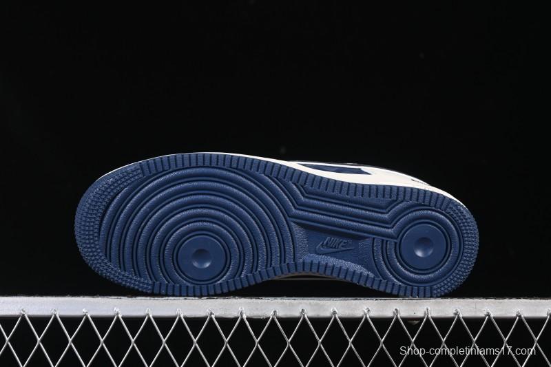 Nike Air Force 1'07 Low Supreme Co-branded Ripple Beige Blue Casual Skate Shoes - XY2025-001