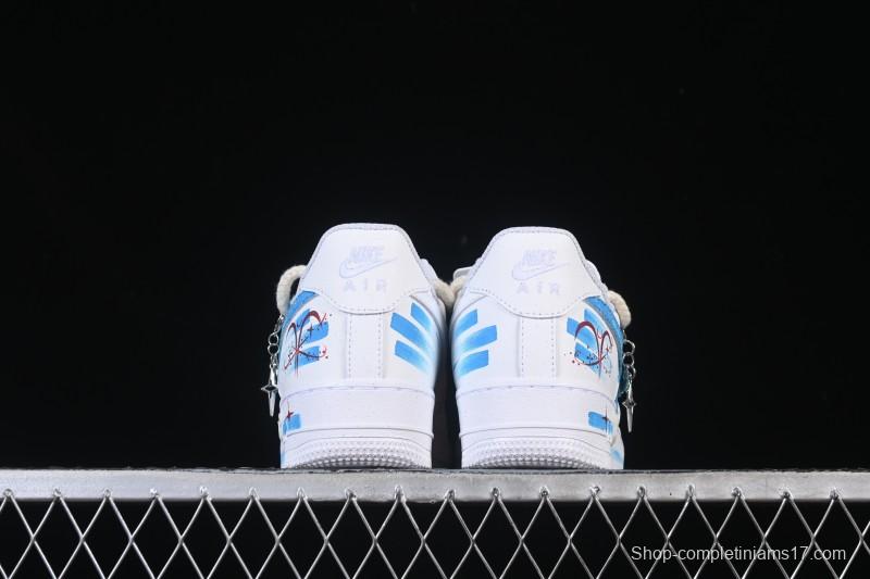 Nike Air Force 1 '07 Low Aries Hand-Painted Doodle Zodiac Series Casual Sneakers - 321-419