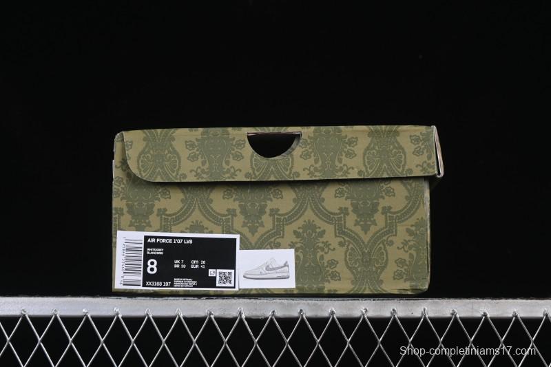 Nike Air Force 1 '07 Low Gucci Collaboration Light Gray Denim Glow-in-the-Dark Low-Top Casual Sneakers - XX3168-197