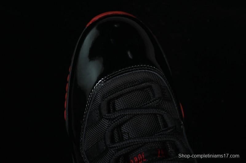 Nike Air Jordan 11 Retro Black Red Basketball Shoes - 378037-326