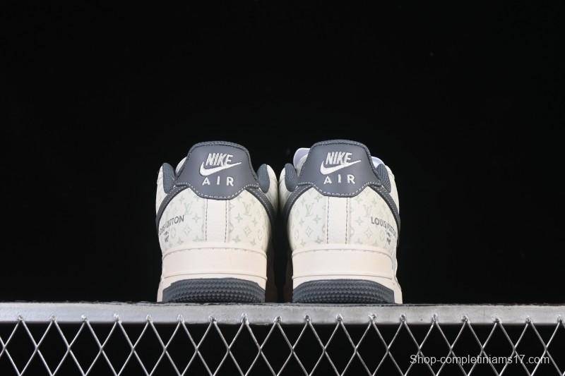 Nike Air Force 1 '07 Low LV Collaboration Beige Black Woven Label Casual Sneakers - CX5050-Y08