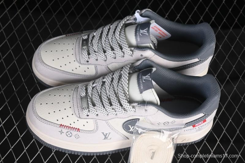 Nike Air Force 1 '07 Low LV Collaboration Grey Hook Woven Label Casual Sneakers - CX5050-Y25